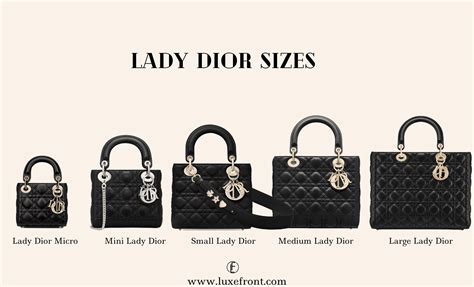 lady dior bag size chart|lady dior euro price.